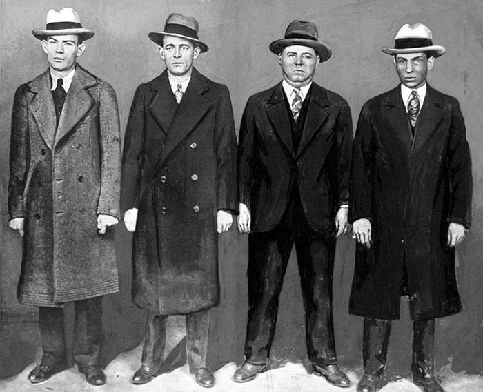 Ed Diamond, shot; Legs Diamond, shot; Fatsy Walsh, electrocuted; Lucky Luciano, poisoned. Photograph: Getty Images